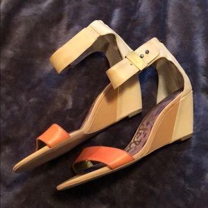 Sam Edelman leather wedge sandals size 9M